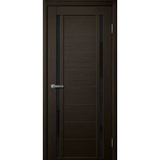 Дверь межкомнатная Сибирь Профиль Ла Стелла 203 Дуб мокко, стекло черное